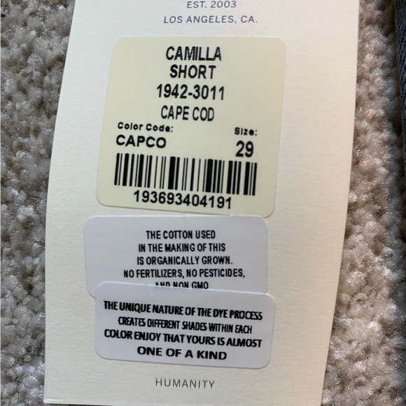 Camilla Short in Cape Cod Citizens of Humanity NWT Size 29 - Picture 4 of 5